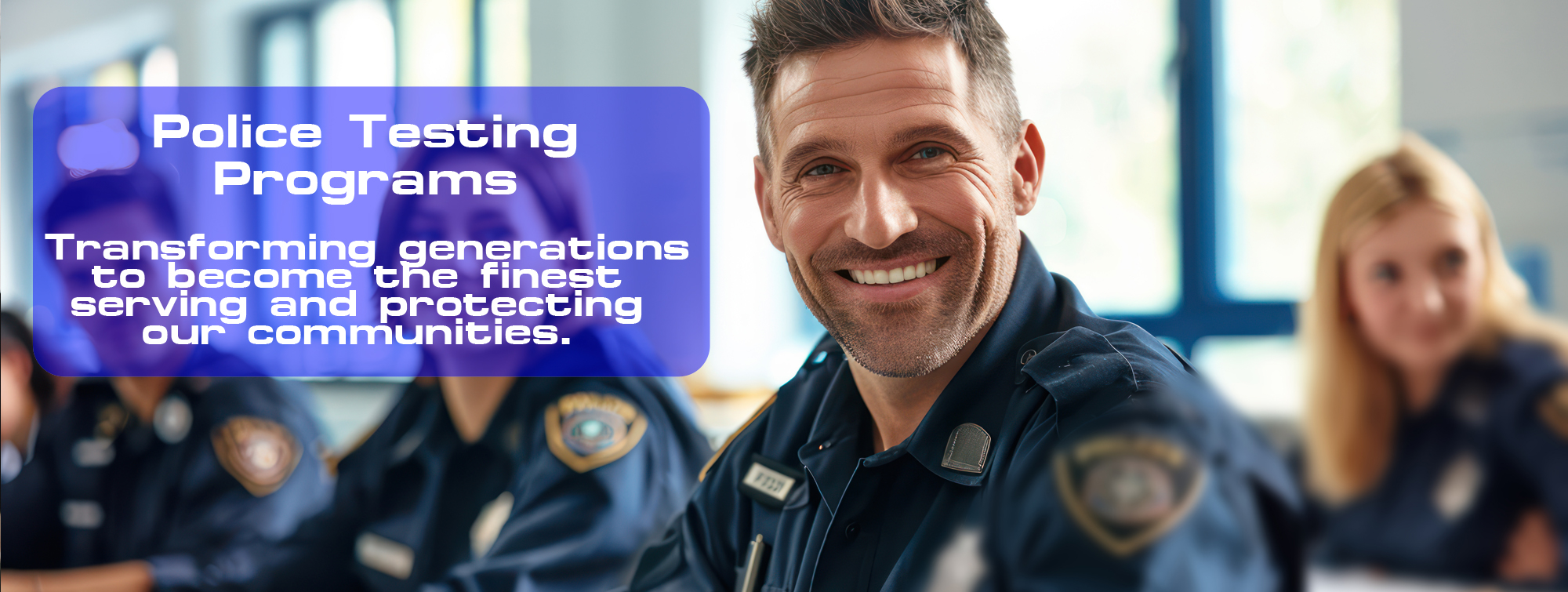 happy police cadets